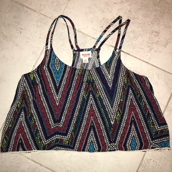 Mossimo Colorful Pattern Crop Top - Picture 5 of 6